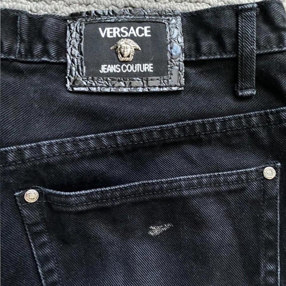 Versace Men's Black Jeans Couture